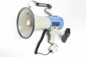 MG-66SUL/blue ручной мегафон 25Вт, микрофон-тангента, сирена, MP3 плеер (USB\SD) Li аккумулятор